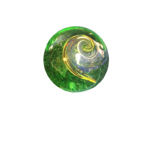 Glass-art Paperweight 5 Color Sphere Ribbon Center Art Glass